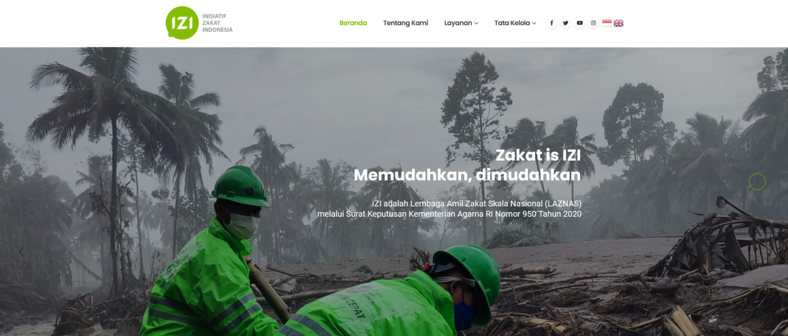 Pembangunan website Initiatif Zakat Indonesia